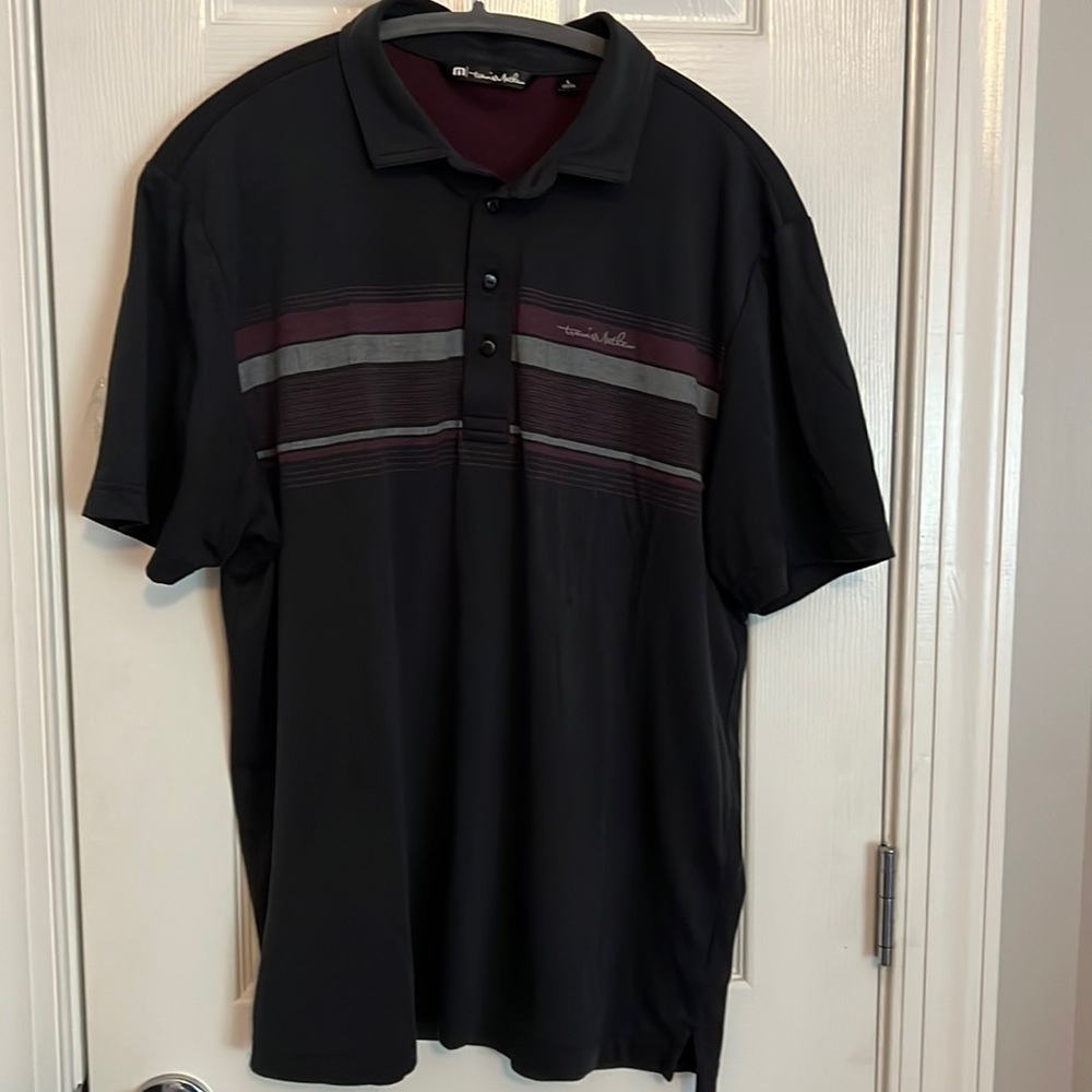 Travis Mathew large polo shirt, navy blue.